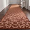 Handwoven Woolen Red Runner Rug | Rugs by Evergreen Carpets. Item made of wool works with boho & minimalism style