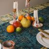 Green Floral Table Runner | Flower Field | Linens & Bedding by ichcha. Item composed of cotton in boho or contemporary style