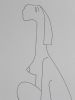 Quiet Alignment — Minimalist Line Drawing | Drawings by Hildegarde Handsaeme. Item made of paper compatible with minimalism and contemporary style