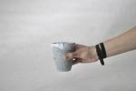 Terrazzo blue clay cup II | Drinkware by ZHENI. Item made of stoneware