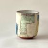 Handmade Tall Tea Cup, Yunomi with Abstract Drawings | Drinkware by cursive m ceramics. Item composed of stoneware