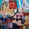 Number 1 Question (unframed) | Mixed Media by Julie A Bell. Item made of canvas