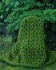 Chunky knit Twin Size Merino Wool blanket | Linens & Bedding by Knit Like A Boss. Item composed of fabric