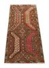 Vintage Oushak Rug in Beige-Brown, with Geometric Patterns | Area Rug in Rugs by Rug and Kilim