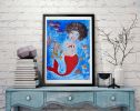 Cumbia Submarina | Oil And Acrylic Painting in Paintings by Elena Parau. Item composed of paper compatible with boho and contemporary style