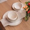 Claire - Artisan Porcelain Dinnerware Set for 6 | Ceramic Plates by Boya Porcelain. Item composed of ceramic in contemporary or mediterranean style