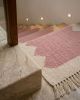 Handwoven Pink Wool Stair Runner | Runner Rug in Rugs by Evergreen Carpets. Item made of wool works with boho & minimalism style