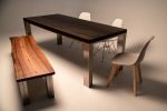 Dark Stained Oak | Reclaimed Boxcar | Dining Table in Tables by L'atelier Mata | Letchworth Garden City in Letchworth Garden City. Item made of oak wood