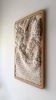 Lila | Textural Crochet Tapestry | Wall Hangings by Ana Salazar Atelier. Item composed of oak wood and cotton in boho or contemporary style