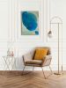 Gouttes de Mer | Mixed Media in Paintings by Christine Pacaud. Item made of oak wood with canvas works with minimalism & contemporary style