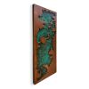 Abstract Geologic Copper Wall Relief with Green Patina | Wall Sculpture in Wall Hangings by Element 29 Metalcraft. Item made of copper works with contemporary & art deco style