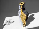Sculptural Art Object, Handmade Decorative Vessel | Sculptures by Donatas Žukauskas. Item composed of cement and paper in minimalism or contemporary style