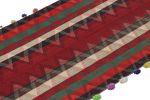 Vintage Persian Kilim in Red with Plaid Multicolor Stripes | Area Rug in Rugs by Rug and Kilim