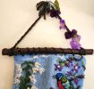 Ppainted Bunting | Tapestry in Wall Hangings by PEGGY OBERLIN/Bohograndmapeg/Story Tale Weaving. Item composed of birch wood and cotton in boho or contemporary style