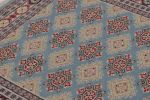 Vintage Bokhara Rug in Soft Sky Blue with Geometric Patterns | Area Rug in Rugs by Rug and Kilim