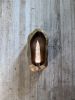 Steel & Selenite Wall Sconce — Sigil, Nitush Aroosh | Sconces by Nitush Aroosh. Item made of steel works with contemporary & eclectic & maximalism style