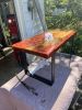 End Table Maple/Rust colored Epoxy | Cocktail Table in Tables by Great Lakes Custom Furniture. Item made of oak wood