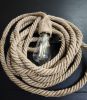 Rustic Rope Lighting Hemp Rope LED Pendant Light, Set of 2 | Chandeliers by Magdyss Boutique. Item made of fiber compatible with boho and minimalism style