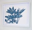Summer Woods II: framed cyanotype painting 29 x 36 x 2.75" | Mixed Media in Paintings by Christine So