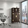 Ming Dynasty Style Luxury Lattice Storage Cabinet II | Storage by Dynasty Artisan. Item made of wood works with minimalism & contemporary style