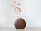 Kva Modern Wooden Vase Mini - Koyu Kayın | Vases & Vessels by Foia. Item composed of wood compatible with boho and contemporary style