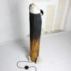 Totem Floor Lamp — Reclaimed Wood Column & Stone | Lamps by Gabor Gobi. Item composed of wood and stone