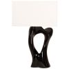 Amorph Vesta Table Lamp, Black Glossy Lacquer w/ Ivory Silk | Lamps by Amorph. Item composed of steel