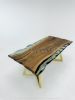 Wave Epoxy Resin Table - Handmade Epoxy Dining Table | Tables by Tinella Collection. Item composed of wood in minimalism or contemporary style