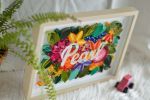 Customizable Name Floral Design | Wall Sculpture in Wall Hangings by Mira's Craft. Item made of paper works with boho & contemporary style