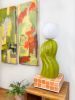 Cool Cat | Table Lamp in Lamps by Syds Fab Shop. Item made of ceramic & paper compatible with mid century modern and modern style