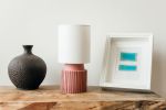 Chic bedside lamp - a form perfect for hotels, lobbies. | Table Lamp in Lamps by ENOceramics. Item composed of fabric & ceramic compatible with minimalism and country & farmhouse style