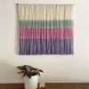 LOLLI Pastel Pink Purple Mint Hand Dyed Tapestry | Wall Hangings by Wallflowers Hanging Art. Item composed of oak wood & wool compatible with minimalism and mid century modern style