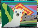 Planter-Box Art for Outdoor Dining Area | Street Murals by Toni Miraldi / Mural Envy, LLC | Empire of the Incas in Danbury. Item made of synthetic