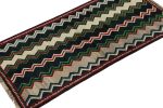 Vintage Qashqai Persian Gabbeh Runner with Chevron Patterns | Area Rug in Rugs by Rug and Kilim