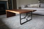 Live Edge Waterfall Coffee Table | Tables by Alicia Dietz Studios. Item composed of walnut and steel