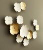 Original Ceramic 3D wall art set of 12 porcelain flowers | Wall Sculpture in Wall Hangings by Elizabeth Prince Ceramics. Item composed of ceramic in minimalism or mid century modern style