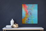 Sideways Oil Abstract | Oil And Acrylic Painting in Paintings by Strokes by Red - Red (Linda Harrison). Item made of canvas