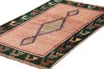 Vintage Gabbeh Persian Tribal Rug, Red with DIamond | Area Rug in Rugs by Rug and Kilim