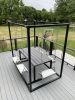 Black 6-Seater with Pebble Grey Trex Wood | Picnic Table in Tables by SwingTables. Item made of wood with steel
