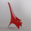 "Nyx" Contemporary Lounge chair in red lacquered fiberglass | Chairs by Carcino Design. Item works with contemporary & eclectic & maximalism style