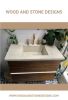Concrete Vanity Top with One Integrated Sink | Countertop in Furniture by Wood and Stone Designs. Item made of concrete