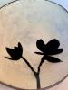 Handmade Black Clay Serving Bowl, Botanical Motif, Rustic Mo | Decorative Objects by cursive m ceramics
