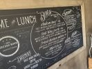 The Recess Room Menu | Murals by Paper Cliché | The Recess Room in Fountain Valley. Item composed of wood