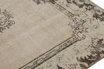 Vintage Zeki Müren Rug with Beige-Brown and Green Floral | Area Rug in Rugs by Rug and Kilim