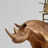"Rhino with chairs" | Sculptures by MARCANTONIO. Item composed of wood and bronze