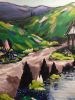 Commissioned Landscape painting 'Lockdown Adventures' | Oil And Acrylic Painting in Paintings by Judy Century Art. Item composed of synthetic