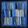 Reading in major blue / Lecture en bleu majeur | Oil And Acrylic Painting in Paintings by Sophie DUMONT.. Item composed of wood & canvas compatible with minimalism and contemporary style