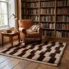Brown Area Rug - Handwoven Moroccan Berber Wool Rug, Chocol | Rugs by Berber Luxe. Item composed of wool compatible with boho and art deco style