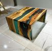 Waterfall Epoxy Resin Coffee Table, Custom Coffee Table | Tables by Tinella Collection. Item made of walnut with synthetic works with minimalism & contemporary style