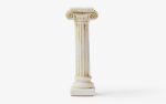 Ionic Column Candlestick Made with Compressed Marble Powder | Candle Holder in Decorative Objects by LAGU. Item composed of marble